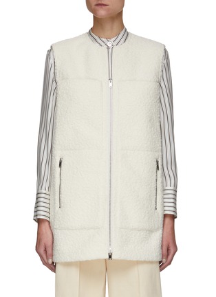 Main View - Click To Enlarge - THEORY - Textured Faux Shearling Zip Up Vest