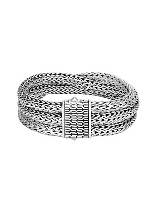 Detail View - Click To Enlarge - JOHN HARDY - Classic Chain' Silver Tiga Triple Row Bracelet