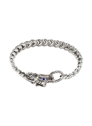 Detail View - Click To Enlarge - JOHN HARDY - Naga Heritage Silver Blue Sapphire Bracelet  — Size US
