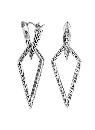 Detail View - Click To Enlarge - JOHN HARDY - Classic Chain' Silver Tiga Transformable Drop Earrings