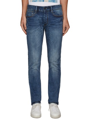 Main View - Click To Enlarge - DENHAM - ‘Razor' whiskered denim skinny jeans