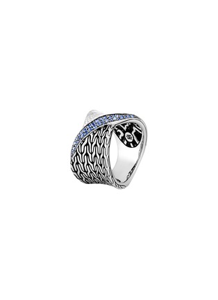Main View - Click To Enlarge - JOHN HARDY - Classic Chain' Sapphire Twisted Hammered Silver Ring