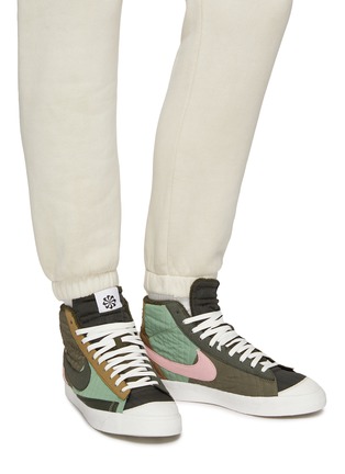 Figure View - Click To Enlarge - NIKE - Blazer Mid '77 LX NN' Patchwork High Top Sneakers