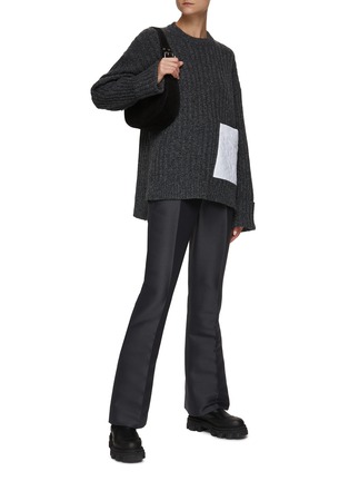 Figure View - Click To Enlarge - GANNI - PATCH POCKET WOOL MIX CARDIGAN