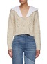 Main View - Click To Enlarge - GANNI - CABLE KNIT BIG COLLAR CARDIGAN