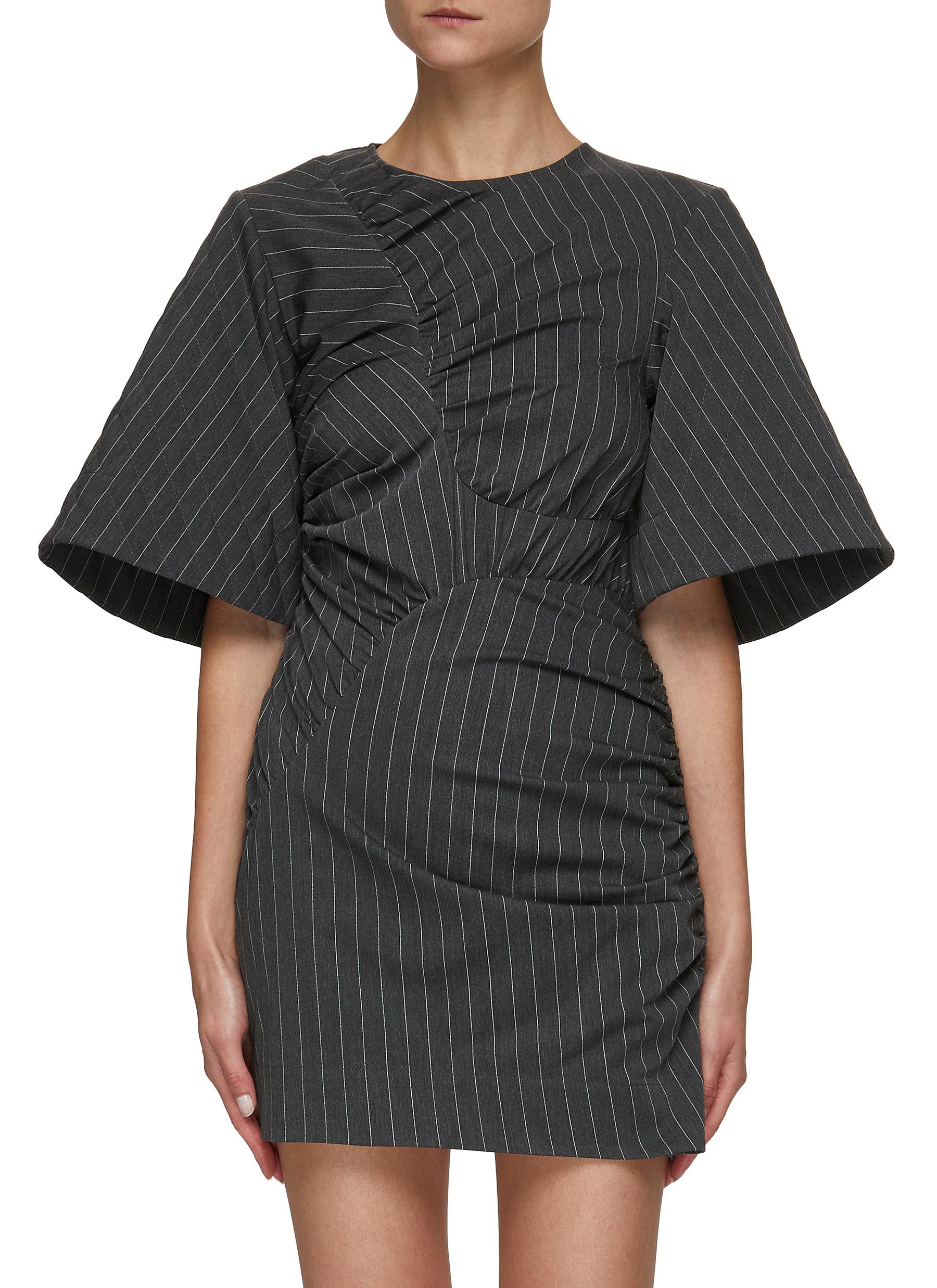 GANNI | STRETCH STRIPE GATHER DETAIL 