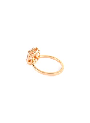 Detail View - Click To Enlarge - SELIM MOUZANNAR - Mina' Morganite Enamel 18K Pink Gold Ring