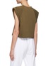 Back View - Click To Enlarge - FRAME - SLEEVELESS ROLLED UP DETAIL SWEATSHIRT