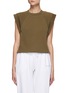 Main View - Click To Enlarge - FRAME - SLEEVELESS ROLLED UP DETAIL SWEATSHIRT