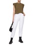 Figure View - Click To Enlarge - FRAME - SLEEVELESS ROLLED UP DETAIL SWEATSHIRT