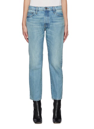 Main View - Click To Enlarge - FRAME - Le Pixie Slouch' Whiskered Denim Crop Jeans