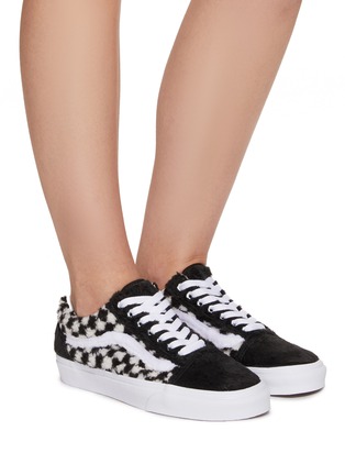 Figure View - Click To Enlarge - VANS - OLD SKOOL' CHECKERBOARD SHEARLING LOW TOP LACE UP SNEAKERS