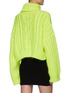 BALMAIN - Cropped Turtleneck Cable Knit Mohair Sweater