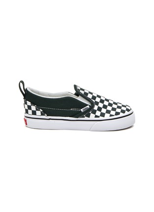 Main View - Click To Enlarge - VANS - SLIP-ON' LOW TOP CHECKERBOARD CANVAS KIDS SNEAKERS