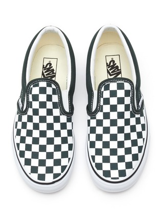 Figure View - Click To Enlarge - VANS - CLASSIC SLIP-ON' LOW TOP CHECKERBOARD CANVAS KIDS SNEAKERS