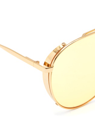 Detail View - Click To Enlarge - AMAVII - Philip' 18k Gold Plated Aviator Frame Sunglasses