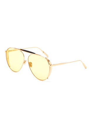 Main View - Click To Enlarge - AMAVII - Philip' 18k Gold Plated Aviator Frame Sunglasses