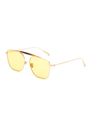 Main View - Click To Enlarge - AMAVII - Benjamin' 18k Gold Plated Frame Aviator Sunglasses
