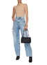 Figure View - Click To Enlarge - MAISON MARGIELA - Thigh Cut-Out Washed Wide Legged Jeans