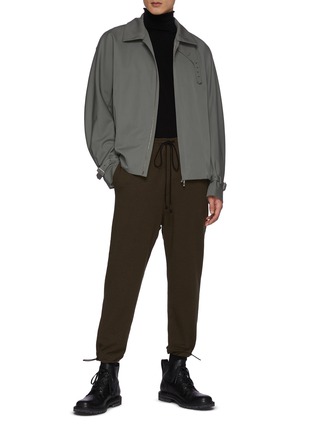 Figure View - Click To Enlarge - THE VIRIDI-ANNE - Adjustable Cuffs Drawstring Wool Pants