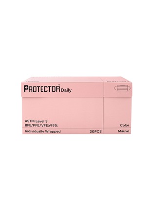 Detail View - Click To Enlarge - PROTECTOR DAILY - Small Protective Face Mask Pack Of 30 – Mauve