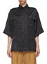 Main View - Click To Enlarge - JW ANDERSON - LOGO PRINT PATCH POCKET DETAIL BOXY SHIRT