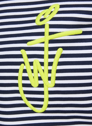  - JW ANDERSON - Logo Embroidered Striped Long Sleeve T-shirt