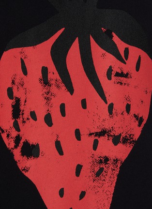  - JW ANDERSON - Oversized Strawberry Graphic Print Cotton Hoodie