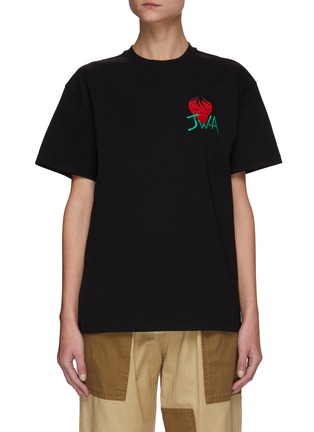Main View - Click To Enlarge - JW ANDERSON - EMBROIDERY STRAWBERRY JWA LOGO T-SHIRT