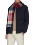 Figure View - Click To Enlarge - JOHNSTONS OF ELGIN - Madras Check Scarf