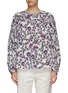 Main View - Click To Enlarge - ISABEL MARANT - ‘BRUNILLE’ FLORAL PRINT CREW NECK BUTTON UP SILK BLOUSE
