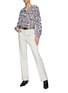 Figure View - Click To Enlarge - ISABEL MARANT - ‘BRUNILLE’ FLORAL PRINT CREW NECK BUTTON UP SILK BLOUSE