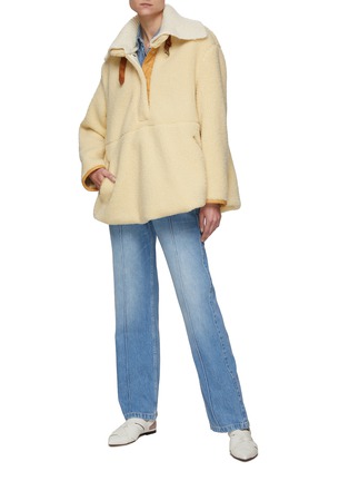Figure View - Click To Enlarge - ISABEL MARANT - ‘BRIGITTE’ SHERPA BUTTON UP SWEATER