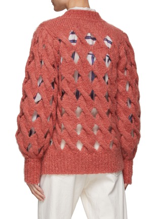 Back View - Click To Enlarge - ISABEL MARANT - ‘Eggie’ Crewneck Cut Out Detail Mohair Sweater
