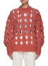 Main View - Click To Enlarge - ISABEL MARANT - ‘Eggie’ Crewneck Cut Out Detail Mohair Sweater