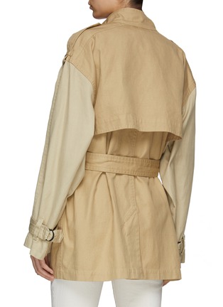 Back View - Click To Enlarge - ISABEL MARANT ÉTOILE - ‘Kelly' Patchwork Short Trench Jacket