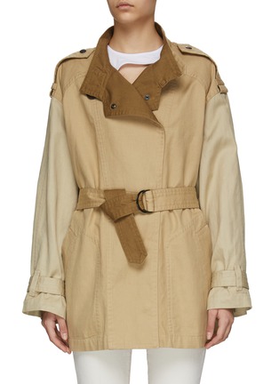 Main View - Click To Enlarge - ISABEL MARANT ÉTOILE - ‘Kelly' Patchwork Short Trench Jacket