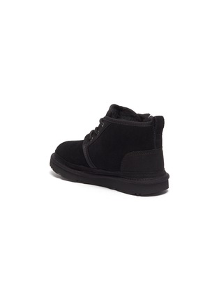 Detail View - Click To Enlarge - UGG - Neumel' Side Zip Rugged Outsole Low Top Suede Kid's Boots