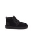 Main View - Click To Enlarge - UGG - Neumel' Side Zip Rugged Outsole Low Top Suede Kid's Boots
