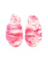 Figure View - Click To Enlarge - UGG - Fluff Yeah' Marble Patterned Ankle Strap Fur Toddler Slides