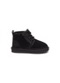 Main View - Click To Enlarge - UGG - Neumel' Side Zip Rugged Outsole Low Top Suede Toddler Boots