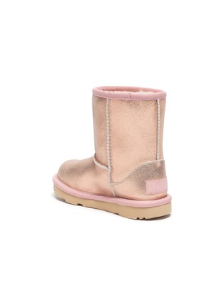 Detail View - Click To Enlarge - UGG - Classic Mini II' Low Top Metallic Calfskin Leather Toddler Winter Boots