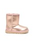 Main View - Click To Enlarge - UGG - Classic Mini II' Low Top Metallic Calfskin Leather Toddler Winter Boots