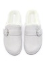 STUART WEITZMAN - Piper Chill' Faux pearl buckle suede shearling slides