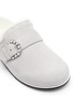 STUART WEITZMAN - Piper Chill' Faux pearl buckle suede shearling slides