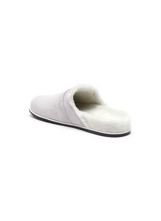  - STUART WEITZMAN - Piper Chill' Faux pearl buckle suede shearling slides