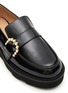 Detail View - Click To Enlarge - STUART WEITZMAN - Piper Superlift' Faux Pearl Buckle Patent Leather Loafers