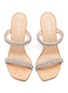 Detail View - Click To Enlarge - STUART WEITZMAN - Addison' Double Braided Crystal Band Suede Sandals