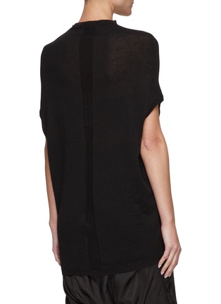 Back View - Click To Enlarge - RICK OWENS  - ‘Crater’ High Neck Tunic Knit Dress