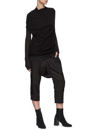 Figure View - Click To Enlarge - RICK OWENS  - ‘Crater’ High Neck Tunic Knit Dress
